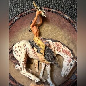 Hand-Painted Western Native American Horse Wall Art  The Warriors Prayer